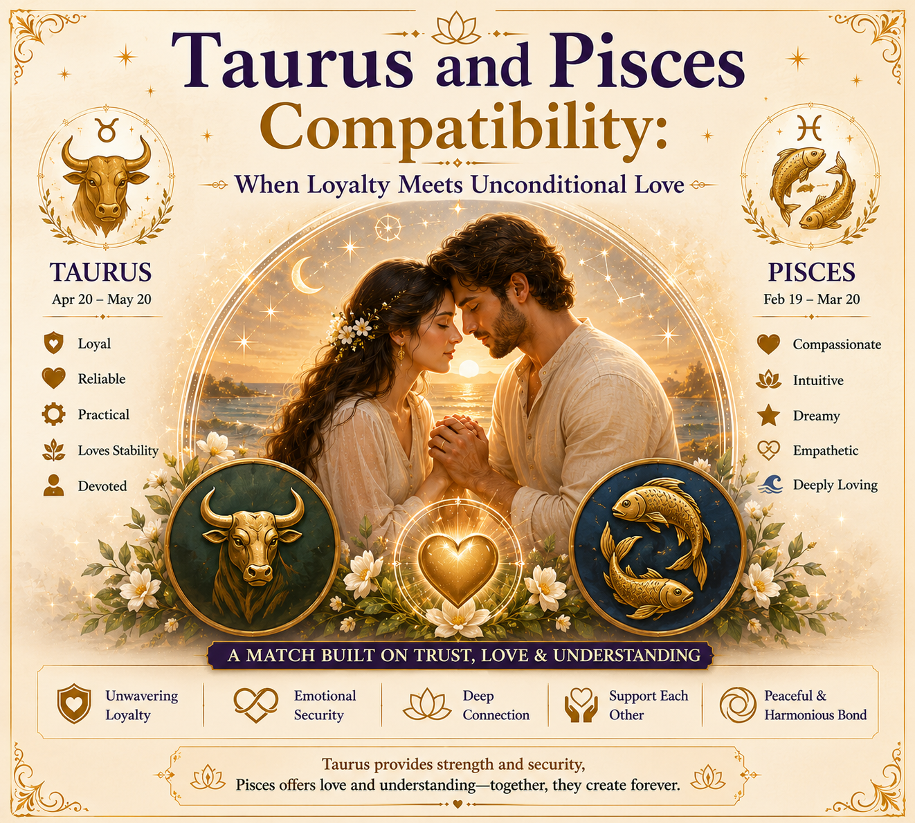 Taurus and Pisces Compatibility: When Loyalty Meets Unconditional Love